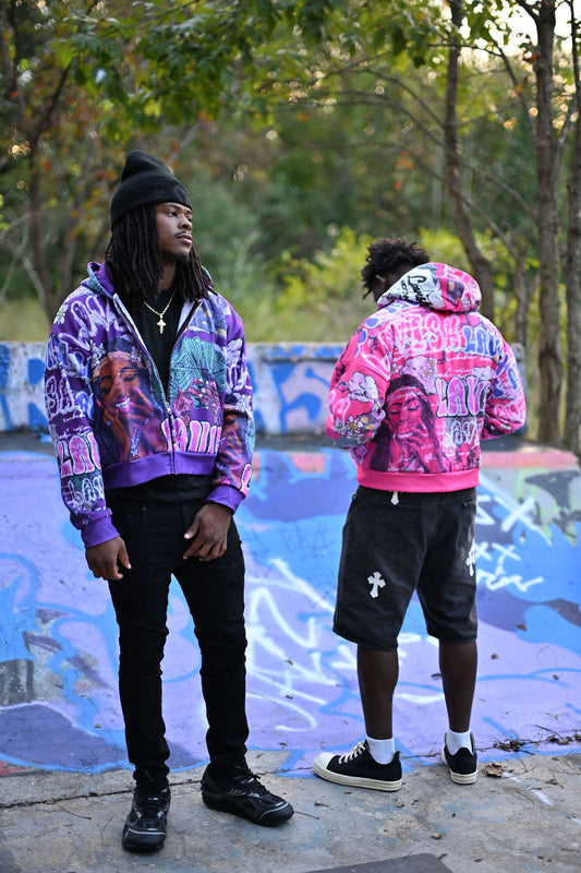 Lavish Dreams “Get Money” purple Zip -Up